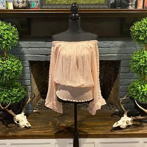 Blush pink flattering top
